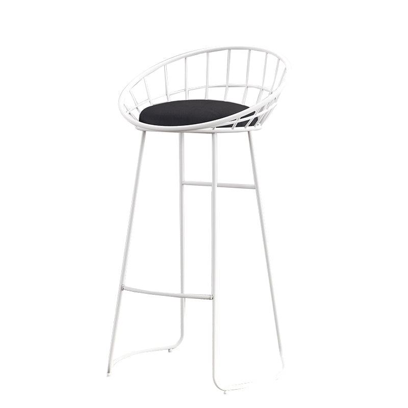 Scandinavian Design Upholstered Bar Stools Armless Stools with Cushion