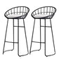 Scandinavian Design Upholstered Bar Stools Armless Stools with Cushion