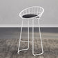 Scandinavian Design Upholstered Bar Stools Armless Stools with Cushion