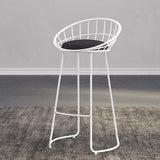 Scandinavian Design Upholstered Bar Stools Armless Stools with Cushion