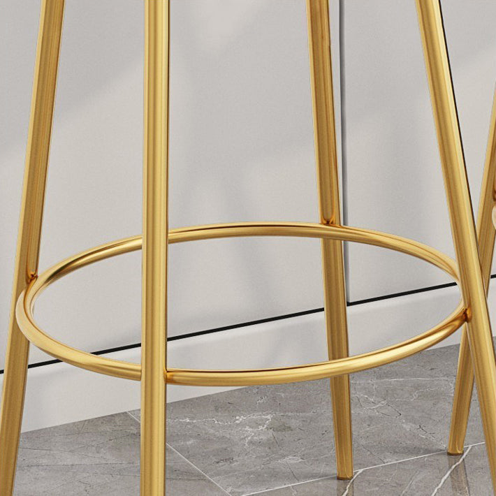 1/3 Pieces Glam Iron Bar Table Set Sintered Stone Top Bistro Set with Shelf Clearhalo 'Bar Furniture' 'furn' 'furn_home_bar_bar_sets' 'Furniture' 'Home Bars & Bar Sets' 'home_bar_bar_sets' 'Kitchen & Dining Furniture' 5225445