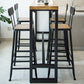 Modern 1/2/5 stuks vaste houten pubtafel set rechthoekige tegen tafel voor eetkamer