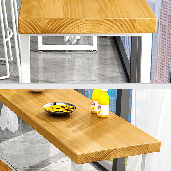 Juego de mesa de Bar rectangular de lujo de madera maciza, mesa de mostrador de 1/5/9 piezas con taburetes altos