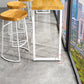 Juego de mesa de Bar rectangular de lujo de madera maciza, mesa de mostrador de 1/5/9 piezas con taburetes altos