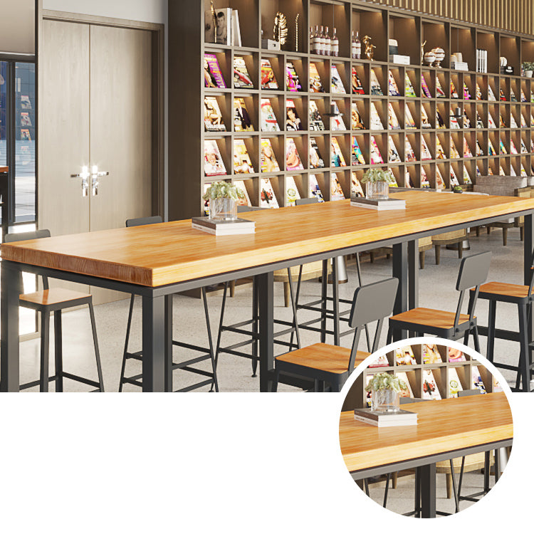 1/5/9 pezzi tavolo da barra di ferro industriale set di bistrot in legno di pino con poggiapiedi