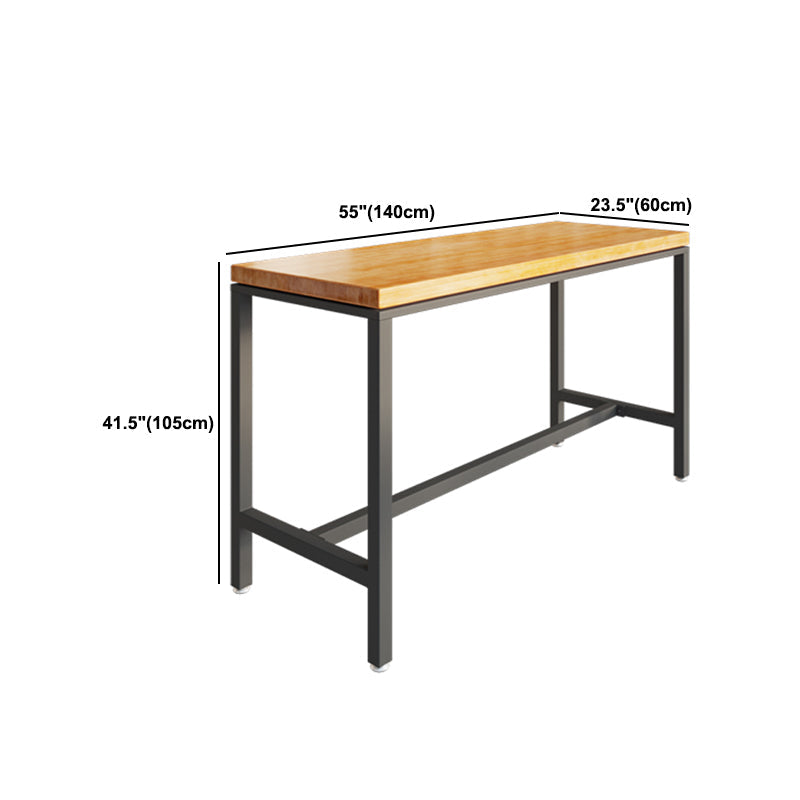 1/5/9 pezzi tavolo da barra di ferro industriale set di bistrot in legno di pino con poggiapiedi