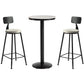 Industrial 1/2/3 Pièces Table de table ronde Set Bistro Fintered Stone Bistro