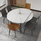 Contemporary Style Sintered Stone Dining Round Table Set 1/4/5/7 Pieces Dining Set 7 Pieces: Table, 6 Chairs Clearhalo 'Dining Room Sets' 'Dining Tables & Seating' 'dining_room_set' 'furn' 'furn_dining_room_set' 'Furniture' 'Kitchen & Dining Furniture' 5225613