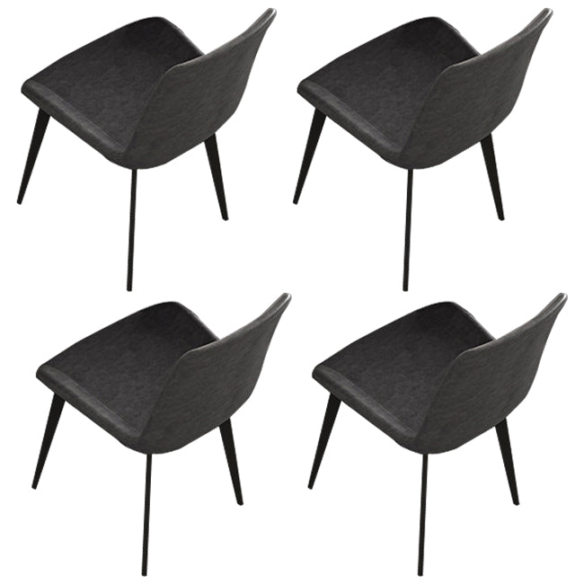 Contemporary Style Sintered Stone Dining Round Table Set 1/4/5/7 Pieces Dining Set 4 Grey Chairs Clearhalo 'Dining Room Sets' 'Dining Tables & Seating' 'dining_room_set' 'furn' 'furn_dining_room_set' 'Furniture' 'Kitchen & Dining Furniture' 5225614