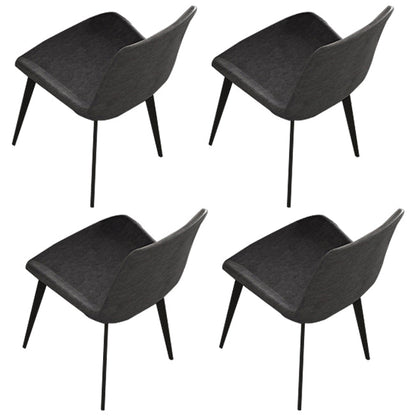 Contemporary Style Sintered Stone Dining Round Table Set 1/4/5/7 Pieces Dining Set 4 Grey Chairs Clearhalo 'Dining Room Sets' 'Dining Tables & Seating' 'dining_room_set' 'furn' 'furn_dining_room_set' 'Furniture' 'Kitchen & Dining Furniture' 5225614