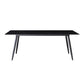 Designer Style Sintered Stone Dining Set Rectangle 1/2/5/7 Pieces Dining Area Table Set Black 70.9"L x 35.4"W Clearhalo 'Dining Room Sets' 'Dining Tables & Seating' 'dining_room_set' 'furn' 'furn_dining_room_set' 'Furniture' 'Kitchen & Dining Furniture' 5225633