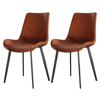 Designer Style Sintered Stone Dining Set Rectangle 1/2/5/7 Pieces Dining Area Table Set 2 Orange Chairs Clearhalo 'Dining Room Sets' 'Dining Tables & Seating' 'dining_room_set' 'furn' 'furn_dining_room_set' 'Furniture' 'Kitchen & Dining Furniture' 5225635