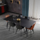 Designer Style Sintered Stone Dining Set Rectangle 1/2/5/7 Pieces Dining Area Table Set Clearhalo 'Dining Room Sets' 'Dining Tables & Seating' 'dining_room_set' 'furn' 'furn_dining_room_set' 'Furniture' 'Kitchen & Dining Furniture' 5225636