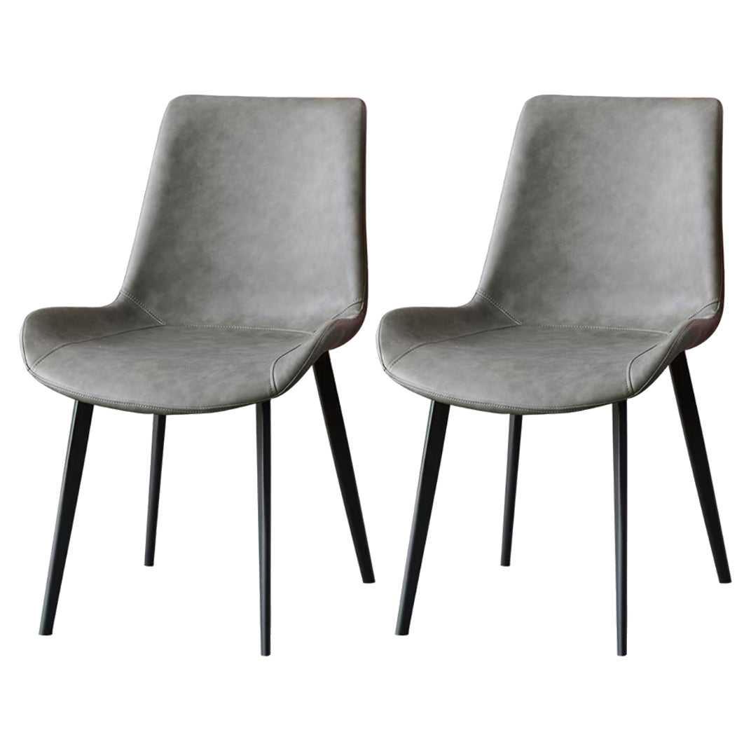 Designer Style Sintered Stone Dining Set Rectangle 1/2/5/7 Pieces Dining Area Table Set 2 Grey Chairs Clearhalo 'Dining Room Sets' 'Dining Tables & Seating' 'dining_room_set' 'furn' 'furn_dining_room_set' 'Furniture' 'Kitchen & Dining Furniture' 5225637