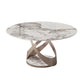 Ensemble de table à manger ronde moderne 1/2/5/9 pièces avec plateau en pierre frittée