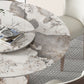 Ensemble de table à manger ronde moderne 1/2/5/9 pièces avec plateau en pierre frittée