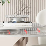 Modern Round Dining Table Set 1/2/5/9 Pieces Dinette Set with Sintered Stone Top