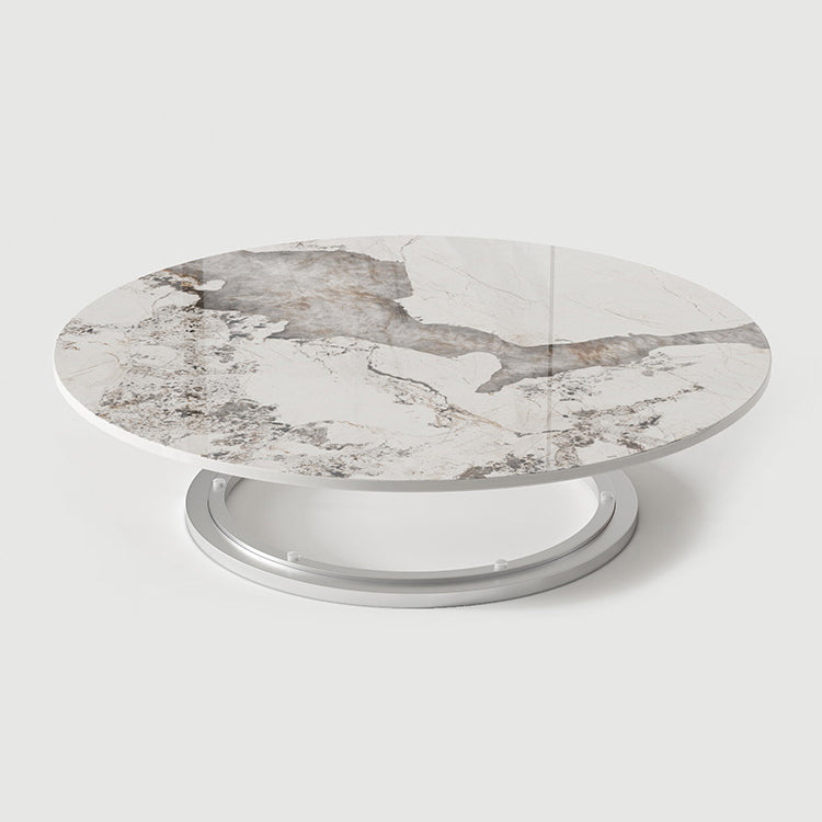 Ensemble de table à manger ronde moderne 1/2/5/9 pièces avec plateau en pierre frittée