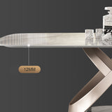 Nordic Sintered Stone Top Dining Set Rectangle 1/4/5/6/7 Pieces Dining Table Set