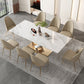 Nordic Sintered Stone Top Dining Set Rectangle 1/4/5/6/7/9 Pieces Dining Room Table Set