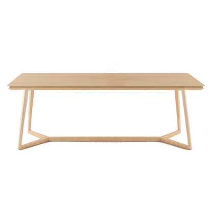 Tavolo da pranzo top in legno massiccio tavolo rettangolo con base di cavalletto