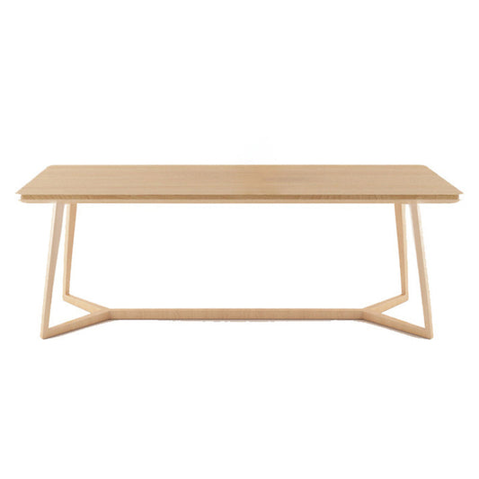 Solid Wood Top Dining Table Rectangle Table with Trestle Base 47.2"L x 23.6"W x 29.5"H Without Chairs