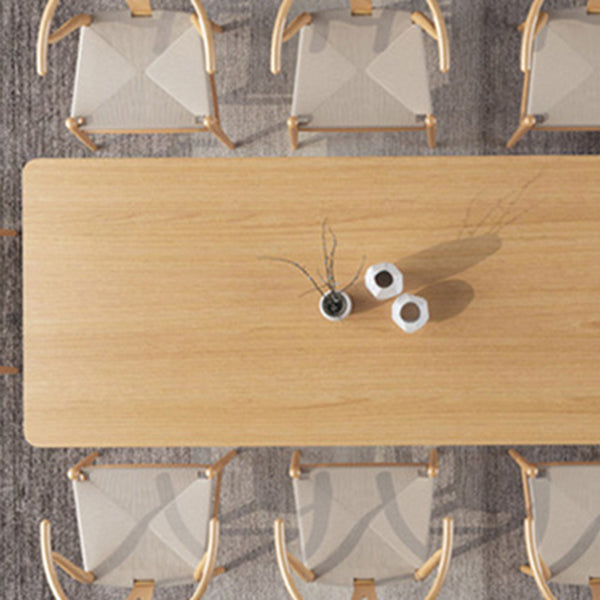 Tavolo da pranzo top in legno massiccio tavolo rettangolo con base di cavalletto