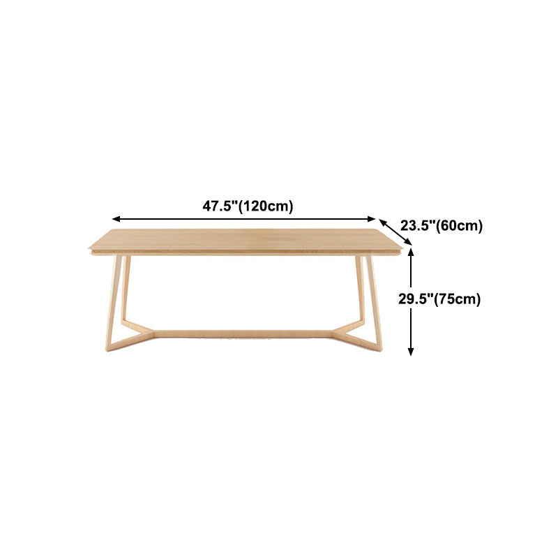 Tavolo da pranzo top in legno massiccio tavolo rettangolo con base di cavalletto