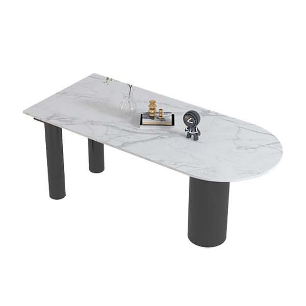 Mesa de comedor de piedra sinterizada mesa de comedor blanca moderna para cocina