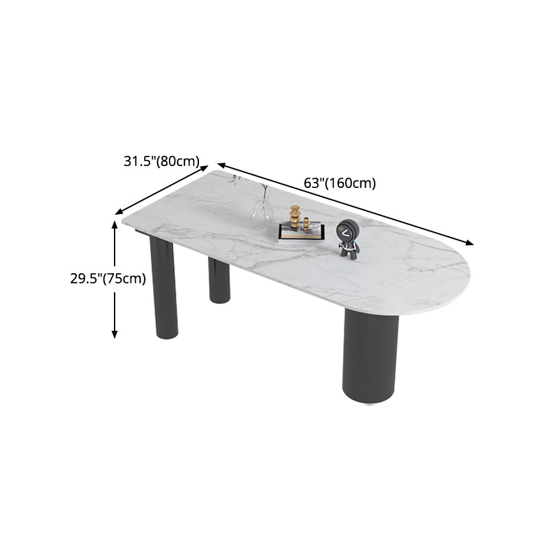 Mesa de comedor de piedra sinterizada mesa de comedor blanca moderna para cocina