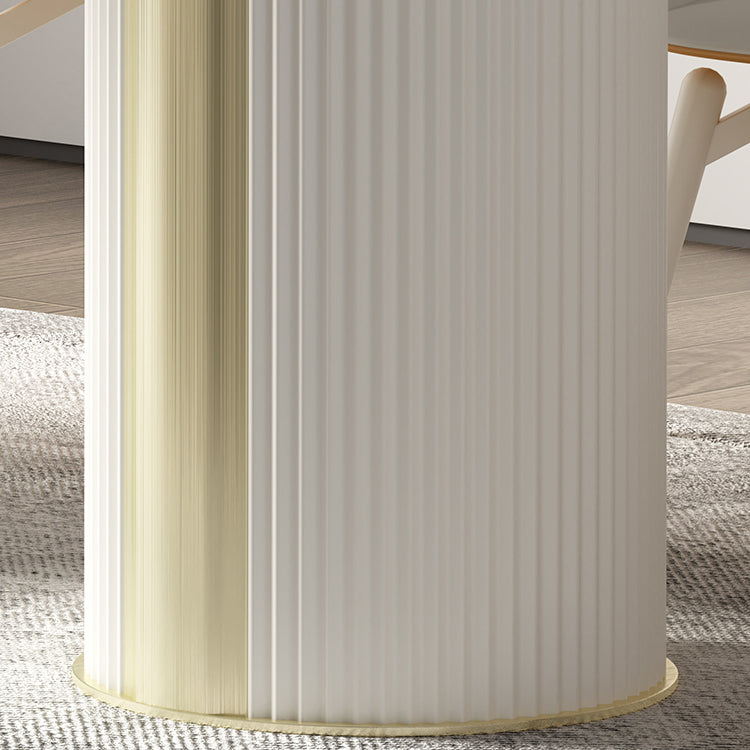 Ovaal dubbele voetstuk meubels luxe stijl stenen eetkamer collectie