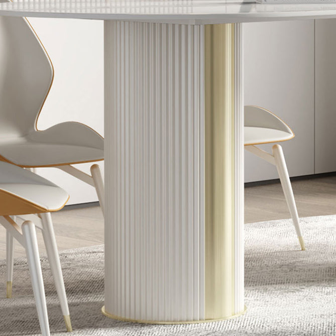 Ovaal dubbele voetstuk meubels luxe stijl stenen eetkamer collectie