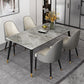 Gray Sintered Stone Dining Table Traditional Luxury Dining Table with 4 Legs 70.9"L x 31.5"W x 29.5"H Without Chairs Clearhalo 'Dining Tables & Seating' 'Dining Tables' 'dining_table' 'furn' 'furn_dining_table' 'Furniture' 'Kitchen & Dining Furniture' 5225833