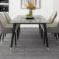 Gray Sintered Stone Dining Table Traditional Luxury Dining Table with 4 Legs Clearhalo 'Dining Tables & Seating' 'Dining Tables' 'dining_table' 'furn' 'furn_dining_table' 'Furniture' 'Kitchen & Dining Furniture' 5225841