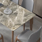 Rectangle Stone Table Modern Standard Height Dining Table with 4 Legs
