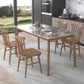Rectangle Stone Table Modern Standard Height Dining Table with 4 Legs