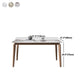 Rectangle Stone Table Modern Standard Height Dining Table with 4 Legs