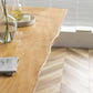 Modern Style Dining Table Solid Wood Rectangle Table with Acrylic Base