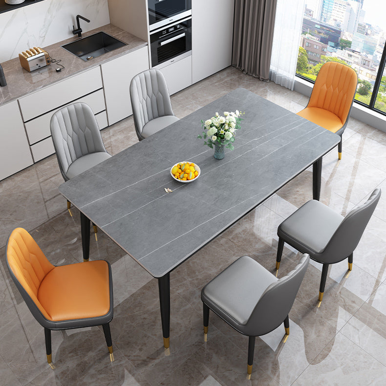 Sintered Stone Home Dining Table Modern Rectangle Table with 4 Legs