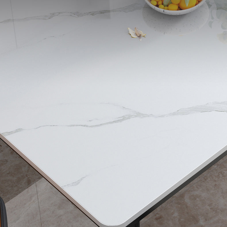 Sintered Stone Home Dining Table Modern Rectangle Table with 4 Legs