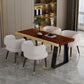 Modern Style Dining Table Solid Wood Rectangle Table with Black Base Clearhalo 'Dining Tables & Seating' 'Dining Tables' 'dining_table' 'furn' 'furn_dining_table' 'Furniture' 'Kitchen & Dining Furniture' 5225985