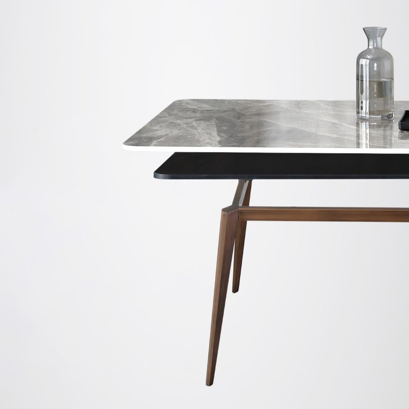 Mesa de comedor rectangular de piedra sinterizada Mesa de cocina moderna para comedor