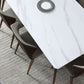 Mesa de comedor rectangular de piedra sinterizada Mesa de cocina moderna para comedor