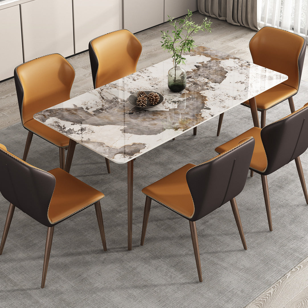Rectangle Sintered Stone Dining Table Modern Style Dining Room Table Clearhalo 'Dining Tables & Seating' 'Dining Tables' 'dining_table' 'furn' 'furn_dining_table' 'Furniture' 'Kitchen & Dining Furniture' 5226048