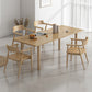 Eigentijdse vaste houten eettafel natuurlijke rechthoektafel met 4 poten