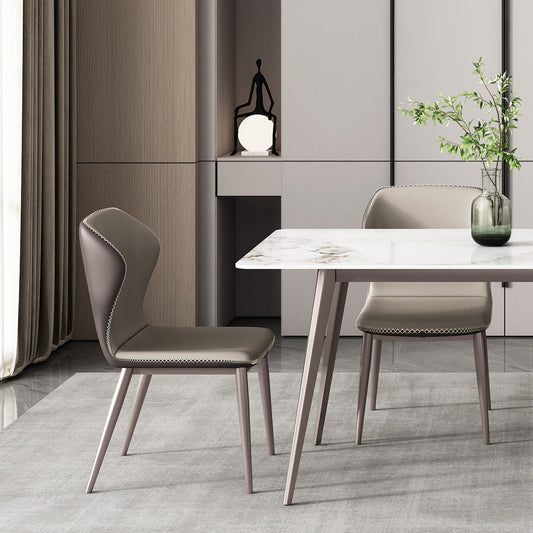 Rectangle 4 Legs Dining Table Modern Sintered Stone Dining Room Table Clearhalo 'Dining Tables & Seating' 'Dining Tables' 'dining_table' 'furn' 'furn_dining_table' 'Furniture' 'Kitchen & Dining Furniture' 5226084