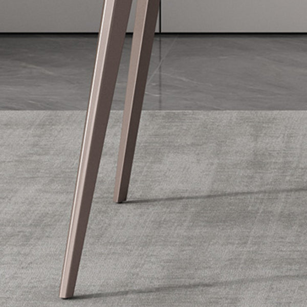 Rectangle 4 Legs Dining Table Modern Sintered Stone Dining Room Table Clearhalo 'Dining Tables & Seating' 'Dining Tables' 'dining_table' 'furn' 'furn_dining_table' 'Furniture' 'Kitchen & Dining Furniture' 5226085