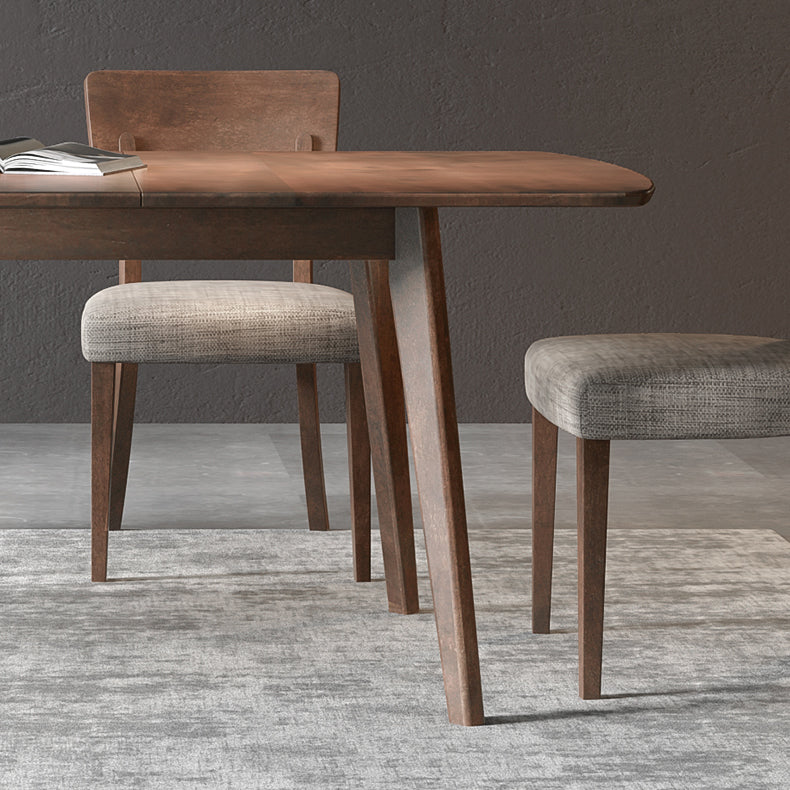 Uitbreidbare moderne beukenhouttafel voor restaurant rechthoekige eettafel met 4 poten