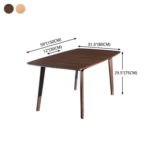 Mesa de madera de haya moderna extensible para mesa de comedor rectangular de restaurantes con 4 patas