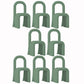 Contemporary Velvet Armless Dining Chairs Metal Dining Chair for Home Use Green 8 Piece Set Clearhalo 'Dining Chairs' 'Dining Tables & Seating' 'dining_chair' 'furn' 'furn_dining_chair' 'Furniture' 'Kitchen & Dining Furniture' 5226165
